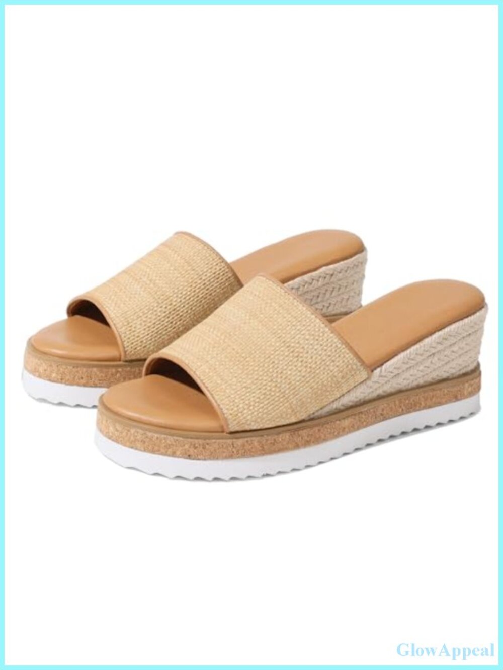 Womens Espadrille Wedge Sandals Slip On Platform Summer Beach Slide Comfortable